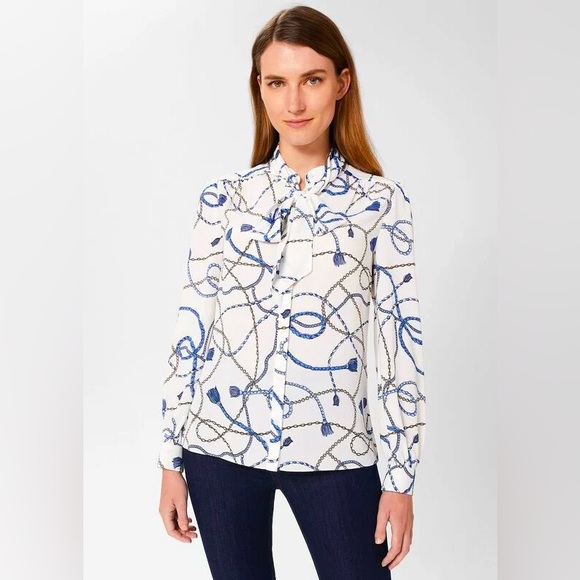 vaeious Tops - HP❤️NWOT Chain & Buckle Made in Italy Blouse Sz M